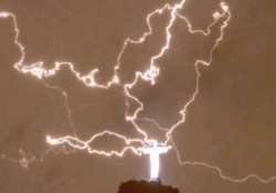 rio de janeiro s iconic christ the redeemer statue damaged in lightning strike