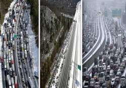 watch us ice storm turns atlanta into parking lot