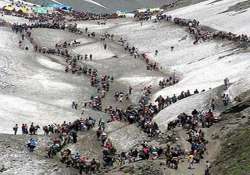 amarnath yatra 1957 pilgrims leave for the holy cave