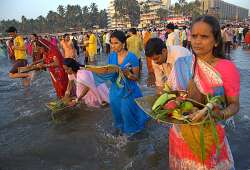 chhath festival begins in bihar