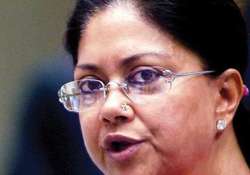 cong has pushed rajasthan into backwardness raje