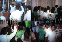 congress workers ransack kalmadi s office in pune