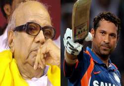 dmk chief praises sachin tendulkar