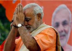 denied ganga pujan modi takes blessings from priests