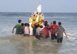 durga puja ends in bengal with immersion of idols