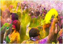 festivity colours mark holi celebrations