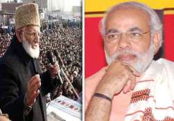 geelani describes modi a killer salahuddin a freedom fighter