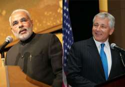 us defence secy chuck hagel meets pm narendra modi