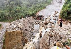 heavy rains cause landslides in arunachal