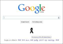 google s black ribbon tribute to apj abdul kalam