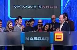 shah rukh kajol become first indian stars to ring nasdaq bell