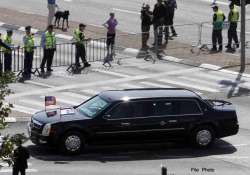 obama in india barack obama s armored beast arrives in delhi for republic day ride