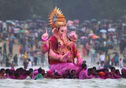 ap telangana bid emotional farewell to lord ganesh