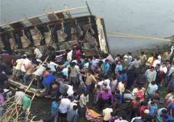 at least 36 dead 25 injured as bus plunges into river in gujarat