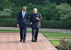 modi obama bonhomie on display at hyderabad house