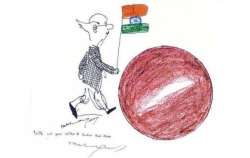 isro pays tribute to rk laxman who drew his last cartoons for it