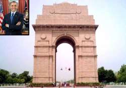 obama in india india gate lawns closed for public