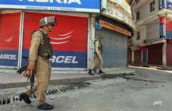 curfew clamped in some parts of kashmir