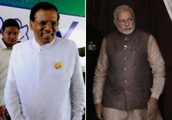 sri lankan president maithripala sirisena to meet pm modi on monday