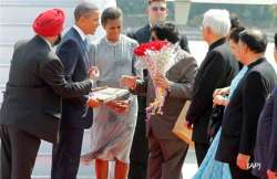 obama arrives in mumbai