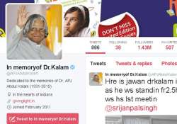 apj abdul kalam s twitter account to remain alive in new form