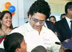 sachin tendulkar visits adopted andhra village