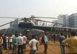 air force chopper makes emergency landing in mumbai s bandra kurla complex