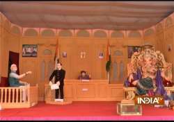 gujarat organisers recreate aap ki adalat in ganesh puja pandal