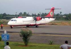 kingfisher plane tyre bursts on landing in chennai