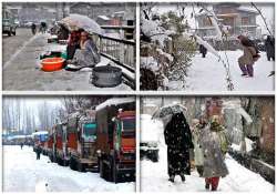 life haywire in kashmir after snowfall