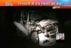 one dead one injured in truck car collision in delhi