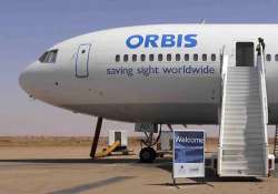 orbis flying eye hospital lands in kolkata