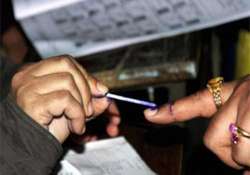 repolling in a booth in jangpura constituency on saturday