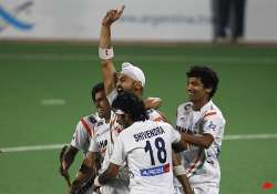 sandeep powers india to london olympics in men s hockey