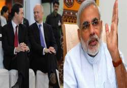 top uk ministers arrive voice optimism about achche din