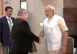 us ambassador nancy powell meets gujarat cm narendra modi