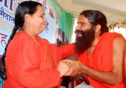 uma bharati meets ramdev