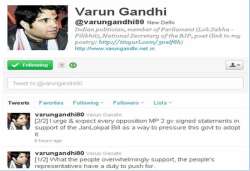 varun gandhi urges all oppn mps to support janlokpal bill