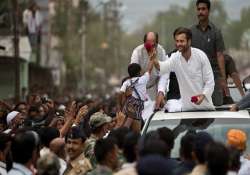 vehicle of rahul gandhi s convoy hit by train in ap