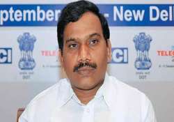 2g former telecom minister a raja opens defence