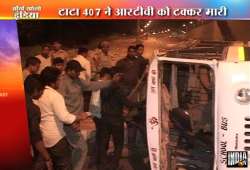 11 injured in rtv mini truck collision in delhi