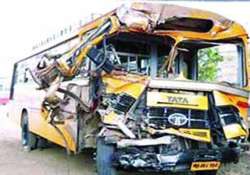 9 school students injured in bus truck collision in noida