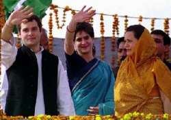 a rare gathering of gandhi family in amethi