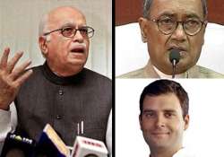 advani lashes out at digvijay for comments on rahul