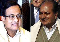 chidambaram antony azad to fly to chennai