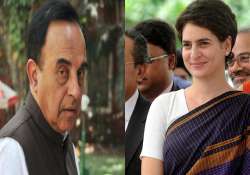 congress demands action against swamy for comments on priyanka