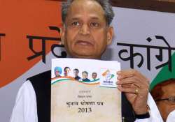 congress releases manifesto in rajasthan