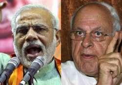 farooq abdullah has no moral right to preach against communalism retorts modi