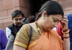 smriti irani in a spot after children contradict her claim