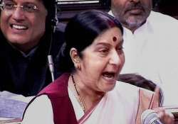 never made any request to uk govt for lalit modi s travel documents sushma swaraj